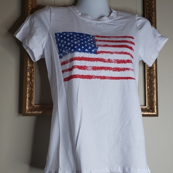 AMERICAN Flag T- Shirt Top  Urban Outfitters - Picture 2 of 5